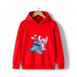 Stitch & Angel in Love Hoodie for Kids
