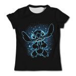 3D Stitch Kids T-Shirt in black