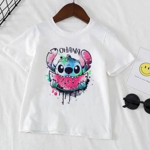 Ohana Stitch Kids T-Shirt featuring Stitch and Ohana lettering