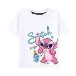 A cute Stitch Angel Kids T-Shirt in white